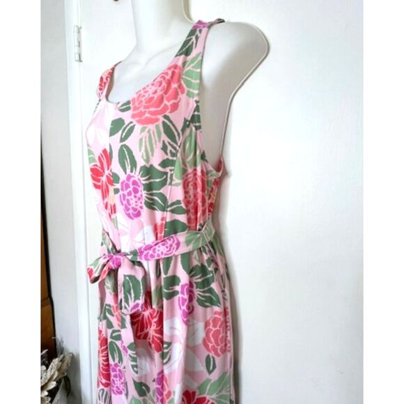 CUDDL DUDS PINK FLORAL KNIT MAXI DRESS PETITE SIZE LARGE with POCKETS - Picture 8 of 11